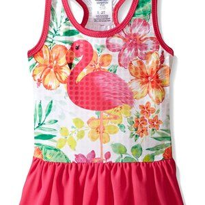 Bonnie Jean Girls' Sparkle Flamingo Knit Dress